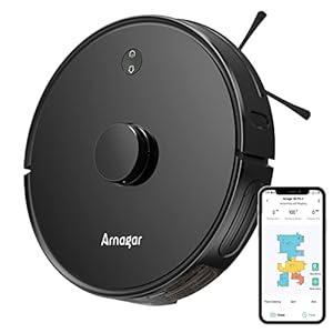 Arnagar S8 Saugroboter mit Wischfunktion, 3500Pa Saugkraft, Laser Navigation Kartierung, 220 min Laufzeit, Kompatibel…