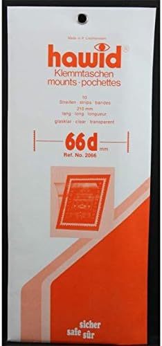 Hawid Stamp Mounts - 210 x 66mm - Clear (10 per Pack)