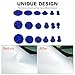 Neatblisser Car Dent Puller Tabs Kit 18PCS - Paintless Dent Repair Pads for Auto Body Hail Damage Door Ding Removal Tools (Blue Glue Pulling Tabs)
