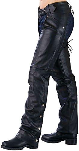 Ladies Biker Chaps with Laces ON The Back … (XX-Large)