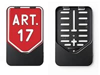 1x Kennzeichenhalter Schwarz mit Schiebeverschluss für Moped und Mopedautos (Passend für Österreich österreichische Standard Kennzeichen im Format 115 x 150 mm) ((Schwarz (Unlackiert)