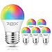 Aigostar 5 Stücke Smart LED WLAN-Glühbirne G45 E27, 5W Mehrfarbrige Dimmbare Smarte Lampe, Kompatibel mit Alexa und Google Home, 3000K-6500K Weißlicht und RGB, Kein Hub notwendig [Energieklasse A+]