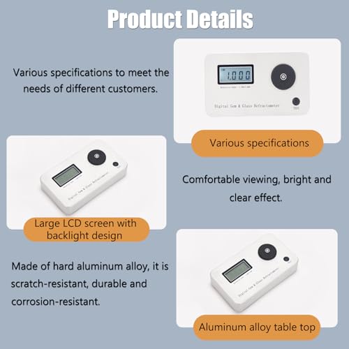 RENJJPBO Gemstone Measuring Instrument for Jewelry,Gemstone Refractometer,0.001 High Accuracy Jewelry Tester Identification Tools,