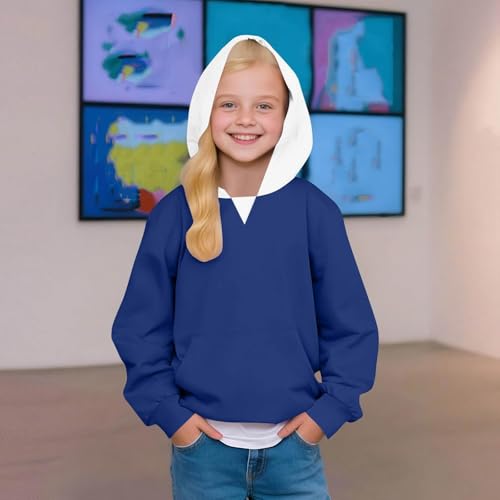 Cute Hoodies for Teen Girls Boys Trendy Pullover Hoodie Long Sleeve Preppy Hooded Sweatshirts Aesthetic School Tops3