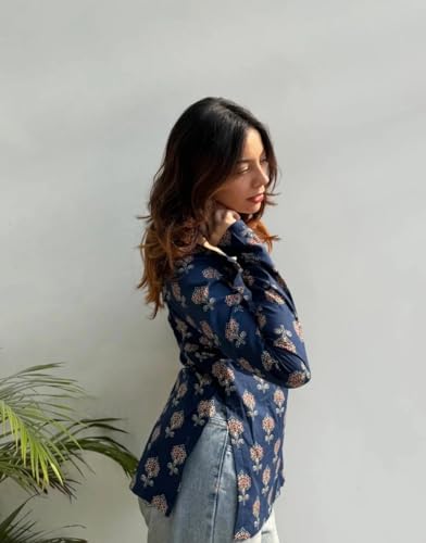 Image of FELISIA Women's Full Sleeves Rayon Printed Square Neck Short Kurti, Bell Sleeves, Short Kurti for Women, Stylish Ethnic Top, Daily Casual Western & Office wear