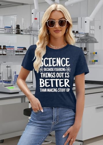 Womens Science Teacher Shirts Scientist Teach Tshirt Teaching Life Science Lover Tee Tops4