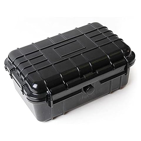 multicomp PRO 8" Weatherproof Equipment Case, made of Polypropylene Plastic, Black, 7.5" X 5" X 3.25" Cover