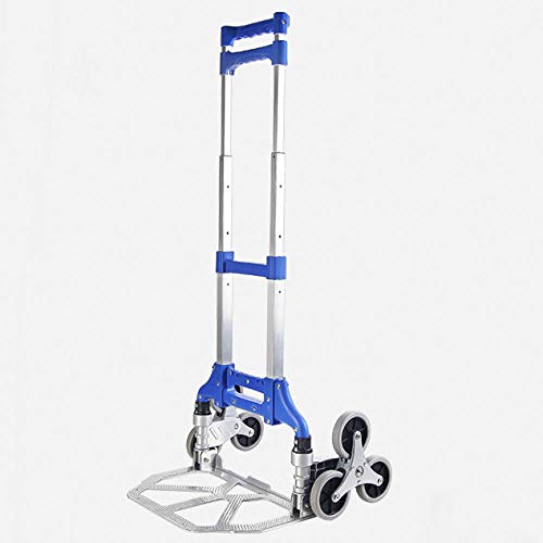 Carro de la Compra Termico Plegable de Aleación De Aluminio Ruedas de Marcha Suave con Bandas de Rodadura Blandas y Carga Máxima 75 kg，Azul Carrito de la Compra Empujar para El Hogar Viajes En Automó