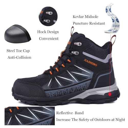 Image of Blapek Steel Toe Work Boots for Women, Insulated Work Boots | Lightweight Comfortable Safety Toe Shoes for Construction Workers, Steel Toe Sneakers for Warehouse & Auto Repair