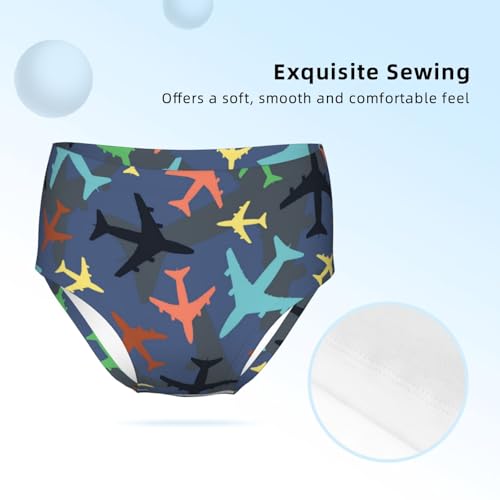 Multicolored Airplanes Girls' Underwear Soft Cotton Little Girls Panties Comfort Briefs3