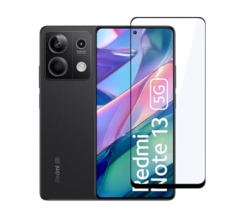 Image of CEDO Tempered Glass for Redmi Note 13 (5G) | Screen Protector Full HD Quality Tempered Glass Anti-Scratch Edge to Edge Coverage with Easy Installation Kit (Black)