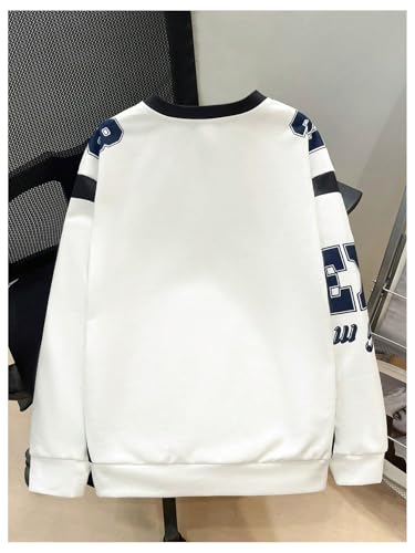 SOLY HUX Boy's Graphic Sweatshirt Number Letter Print V Neck Long Sleeve Loose Pullover Tops2