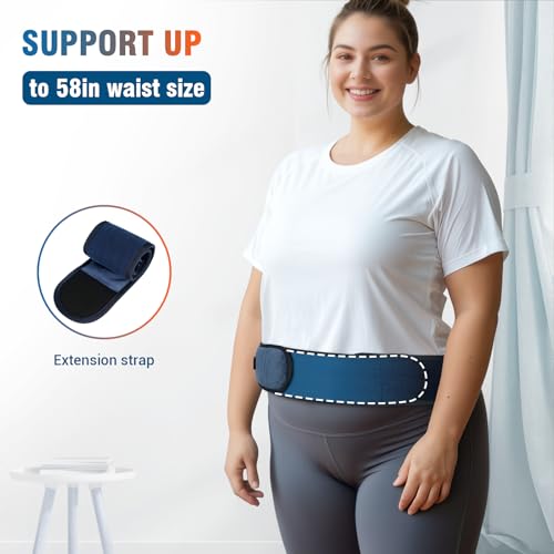 Comfytemp Cordless Portable Heating Pad with Massager for Back Pain Relief for Cramps and Menstrual, Lower Back Massager with Heat FSA Eligible, Heated Waist for Abdominal Gift for Grandma and Grandpa