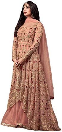 JVK Enterprise Ready to Wear Indian Pakistani Style Embroidered Koti Salwar Kameez Salwar Suit for Women