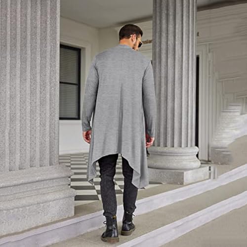 Men's Knit Cardigan Open Front Casual Lightweight Long Sleeve Wrap Sweater with Pockets for Spring Summer Outdoor2