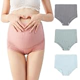 [CM Tech] マタニティ ショーツ 【3枚セット】 ハイウェスト ショーツ 産前 妊婦 産後 お腹 すっぽり 綿 コットン 妊娠パンツ 抗菌防臭 妊婦下着 締め付けない パンティー 大きいサイズ (3XL, G Style)