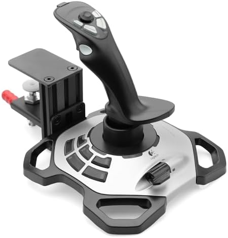 HUYE Steel Clamp-on Joystick Mount Designed for Logitech G Extreme 3D PRO Joystick for Windows, Adjustable Durable Steel Desk Mount Holder (Flight Joystick Not Included)
