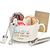 EUUPS Dad Gifts for Fathers Day - Dad's Ice Cream Bowl and Scoop, Shovel Ice Cream Spoon - Ideal Christmas Birthday Gifts from Daughter Son