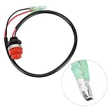 Phefop Interruttore Start/Stop, Pulsante Rotondo con Cavo da 45 Cm, Materiale ABS, Design con Morsetto a Vite di Precisione per Motore Fuoribordo di Yacht per Barche Marine