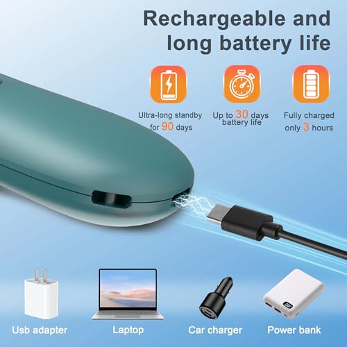 Image of Dog Bark Deterrent Device,Anti-Barking Device,Up to 15Ft Long Range & Rechargeable Bark Control,Stop Barking Dog Devices,Safe for Dogs Training,Indoor & Outdoor(Green)
