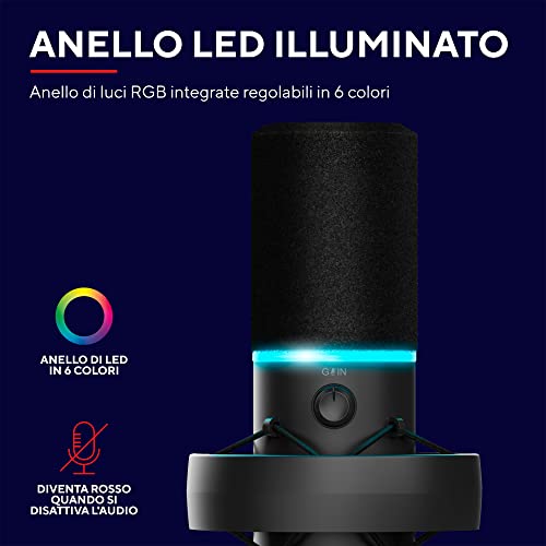 Trust-Gaming-GXT-255-Onyx-Microfono-professionale-con-braccio-motivo-cardioide-filtro-pop-LED-microfono-USB-per-podcasting-streaming-registrazione-trasmissione-Sable