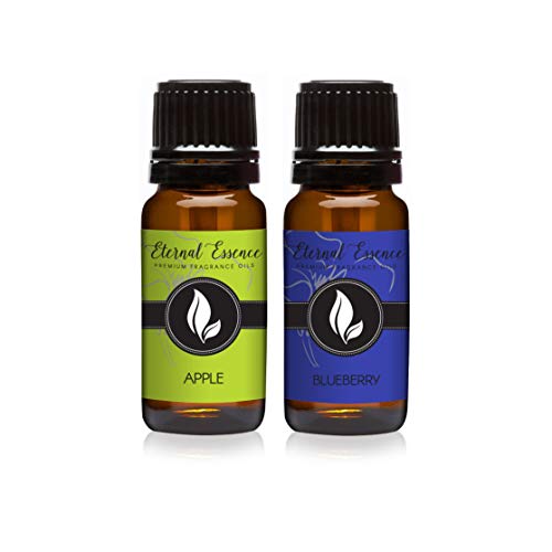 Image of Eternal Essence Oils 2 Pack 10ml Premium Fragrance Oil - Apple & Blueberry - for Candle, Soap Making, Aromatherapy, Diffusers, Home Care, & Humidifiers