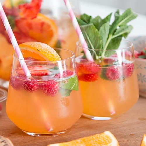 Image of Premium 350 ML Water & Juice Drinking Glasses Set of 6 Vintage Glassware Set for Juice, Cocktail, Mocktail,Whisky All Beverages Everyday Uses for Gift (6, MT-25)