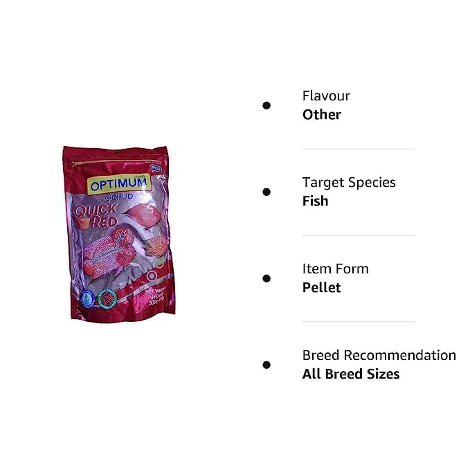 TED TABBIES Optimum Cichlid Red Pellet Fish Food 300Gm(Pack Of 3) Digestible|Growth|Nourishment|For Aqurium Fish - All Life Stages 4