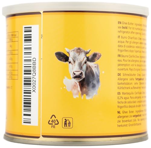 Grocer Planet - Natürliche Ghee-Butter (500g) | Geklärte Butter | Ayurveda | Ideal für Keto und Paleo | Perfekt zum Backen und Braten