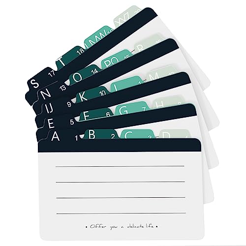 Maxgear Index Cards Guide Dividers 2.2 X 3.5 Inches Alphabetical Index Cards Guide Colored Note Cards, File And Recipe Guides With Alphabetical Tabs, Assorted Colors, 20 Counts, A-Z Guide #TOP12