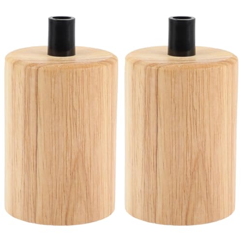 Portalámparas de madera E27 portabombillas candelabro con adaptador de zócalo para techo