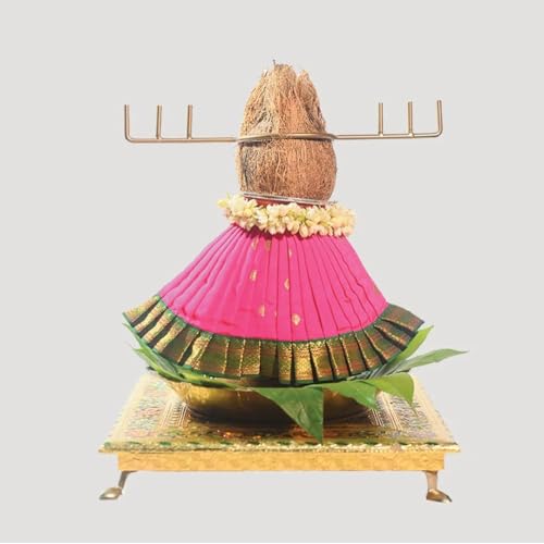 LISTANT ENTERPRISES - varalakshmi Pooja or vaibhav Lakshmi Pooja kalasam Flower Stand Stick Metal with Buffing Pack of 1
