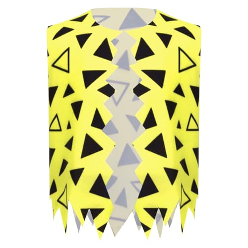 Moily Kids Boys Girls Caveman Stone Age Theme Dancewear Printed Sleeveless Open Front Waistcoat Top