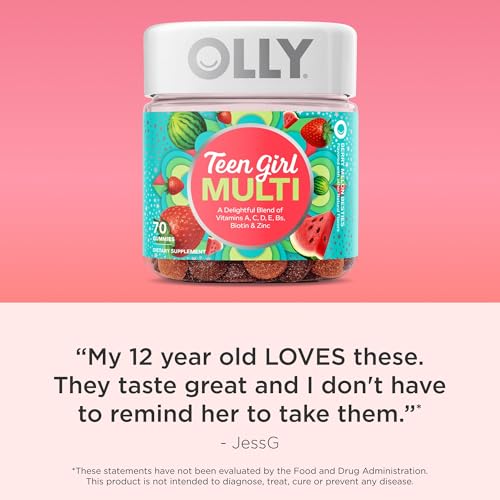 image for OLLY Teen Girl Multi Gummy, Healthy Skin and Immune Support*, Essentia