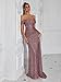 ADYCE Evening Gowns Formal Dresses for Women Sequin Tulle Wedding Guest Cocktail Party Sexy Off Shoulder Floor Length Prom Dress Light Pink S