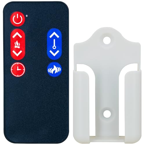 Replacement Remote Control for Signature by Ashley Electric Fireplace Heater EF30-23B,EF16-23,EF30-30A,W100-101,with Wall Mounting Bracket