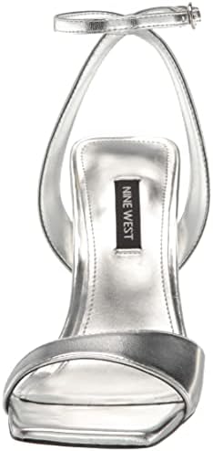 Nine West Women's Maris Heeled Sandal, Silver 040, 8.5 | Image 1