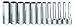 Williams MSMD-12HRC 12-Piece 1/4-Inch Drive Metric Deep 6 Point Socket Set