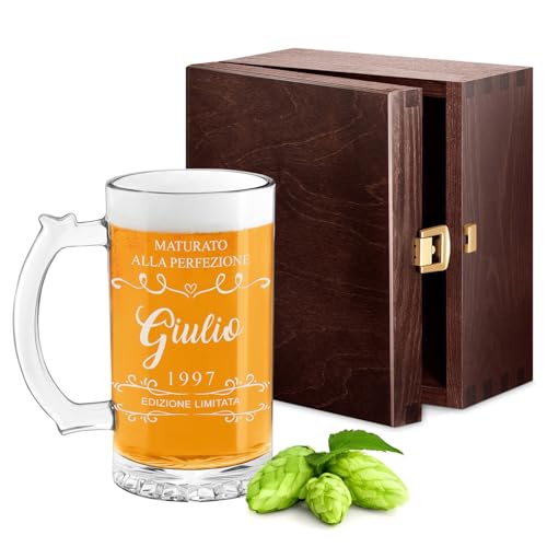 Maverton Boccale birra personalizzato, Bicchiere da birra regalo uomo
