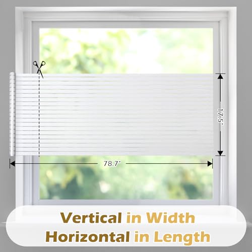Vinilo para ventana con patrón de rayas, 35.4 x 78.7 pulgadas miniatura 2