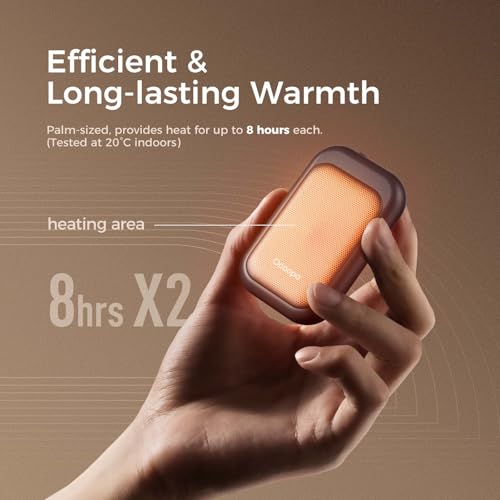 OCOOPA Magnetic Rechargeable Hand Warmers 2 Pack, Card-Style Electric AI Hand Warmers 5000mAh, Pocket Portable Hands Heater, UL Certified, for Men... - Image 3
