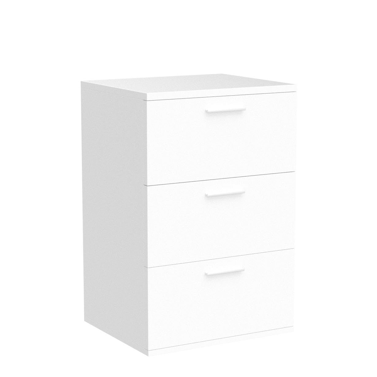 Yaheetech 2pcs Mesitas de Noche con 3 Cajones MDF 40x35x60 cm | Mesillas de Noche Mesa Auxiliares de Madera Moderno para Dormitorio Sala de Estar Blanca