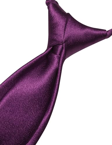 Image of Barry.Wang Boys Ties Pre-Tied Satin Solid Color Kids Tie Pocket Square Set Adjustable Formal Necktie Graduation School