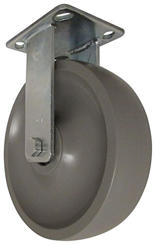 Get Special Price RWM Casters 65 Series Plate Caster, Rigid, Kingpinless, Elastomer Wheel, Ball Bearing, 1800 lbs Capacity, 8" Wheel Dia, 2" Wheel Width, 10-1/8" Mount Height, 4-1/2" Plate Length, 4" Plate Width