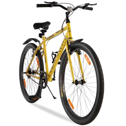 Image of Urban Terrain Rio Cycle /Bicycle City Bike 26T Single Speed Bike with Complete Accessories Bicycle for Men /Boys, UT7002S26 | Ideal for 13+ Years, Unisex, Frame Size : 18 inch (Yellow)