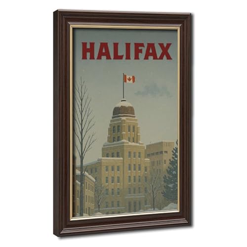 Poster hiver Halifax | Tableau de décoration pour salon et chambre en toile 20x30 cm