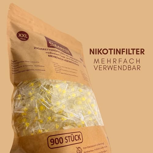Clearfee 900 Stück Zigarettenfilter für Raucher inkl. 2x Tragebox | 8mm Regular | Filter-Aufsatz, XXL pack