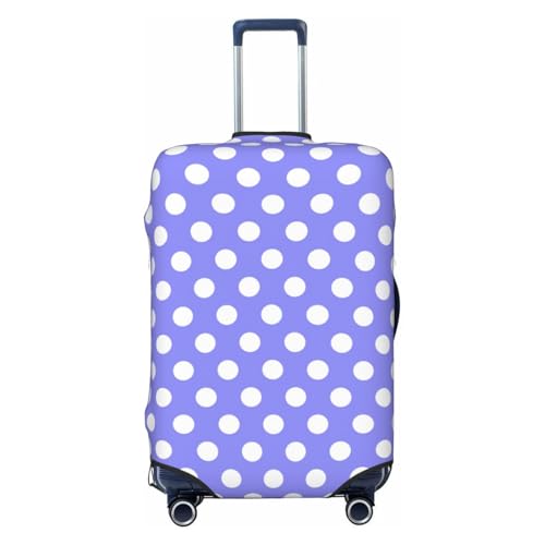 Luggage Cover Protector - Light purple polka dot print (B) Suitcase Covers for Luggage Fit 18-21 Inch Suitcase