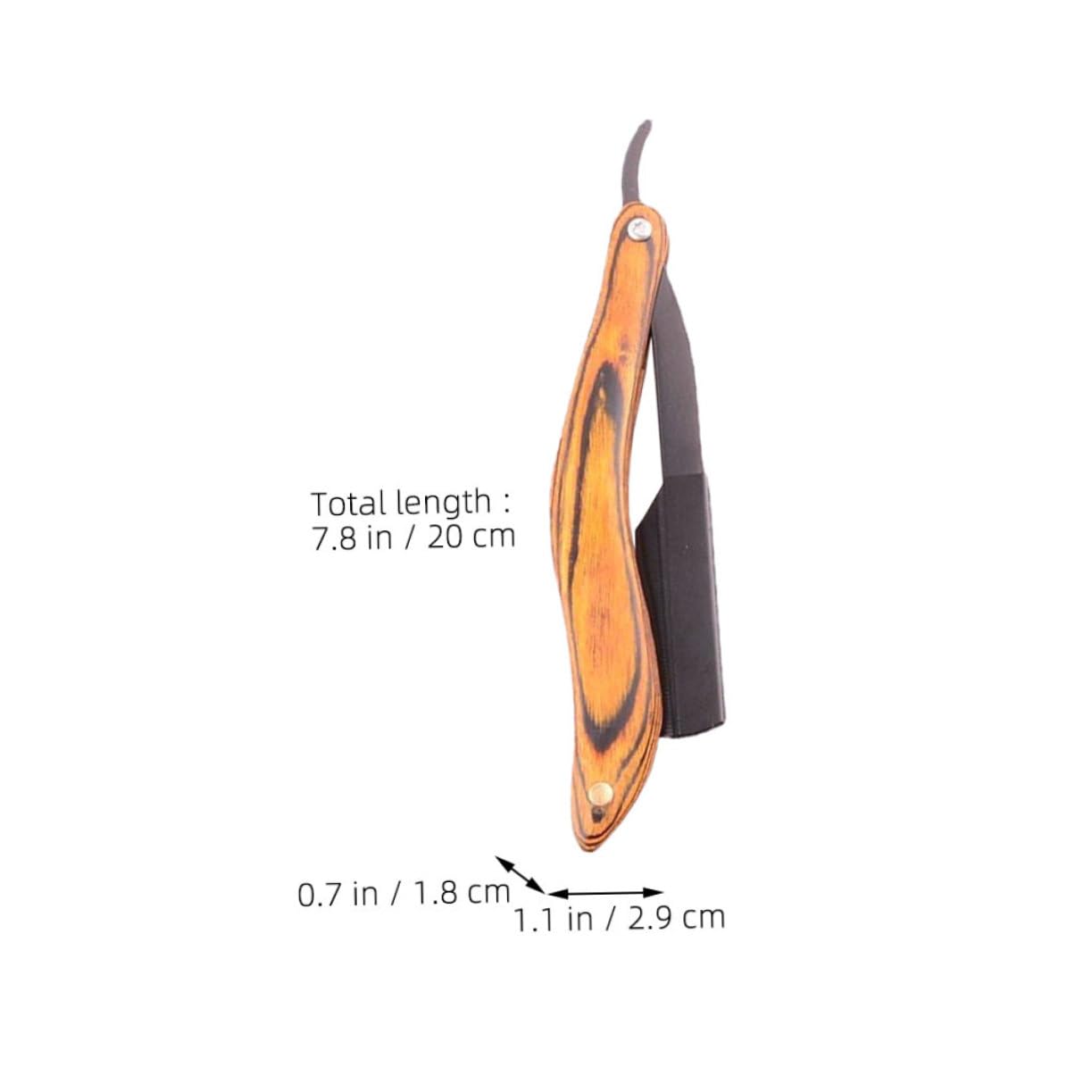 HONMEET Wood Handle Folding Razor Men's Shaver Portable Travel Razor Stainless Steel