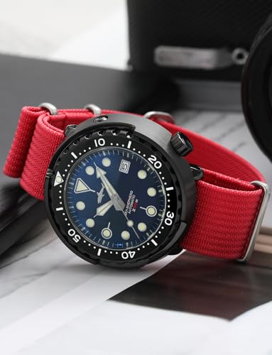 Image of TACTICAL FROG Nylon Watch Band 18mm 19 mm 20mm 22 mm 24 mm, Waterproof Military Watch Straps Replacement for Men Women, With Stainless Steel Buckle